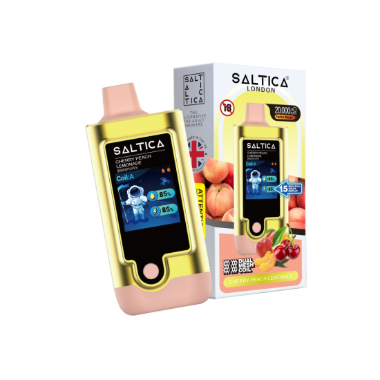 Saltica Digital 20000 Cherry Peach Lemonade Disposable Vape Bar